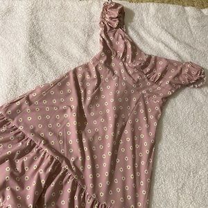 Shein pink floral dress